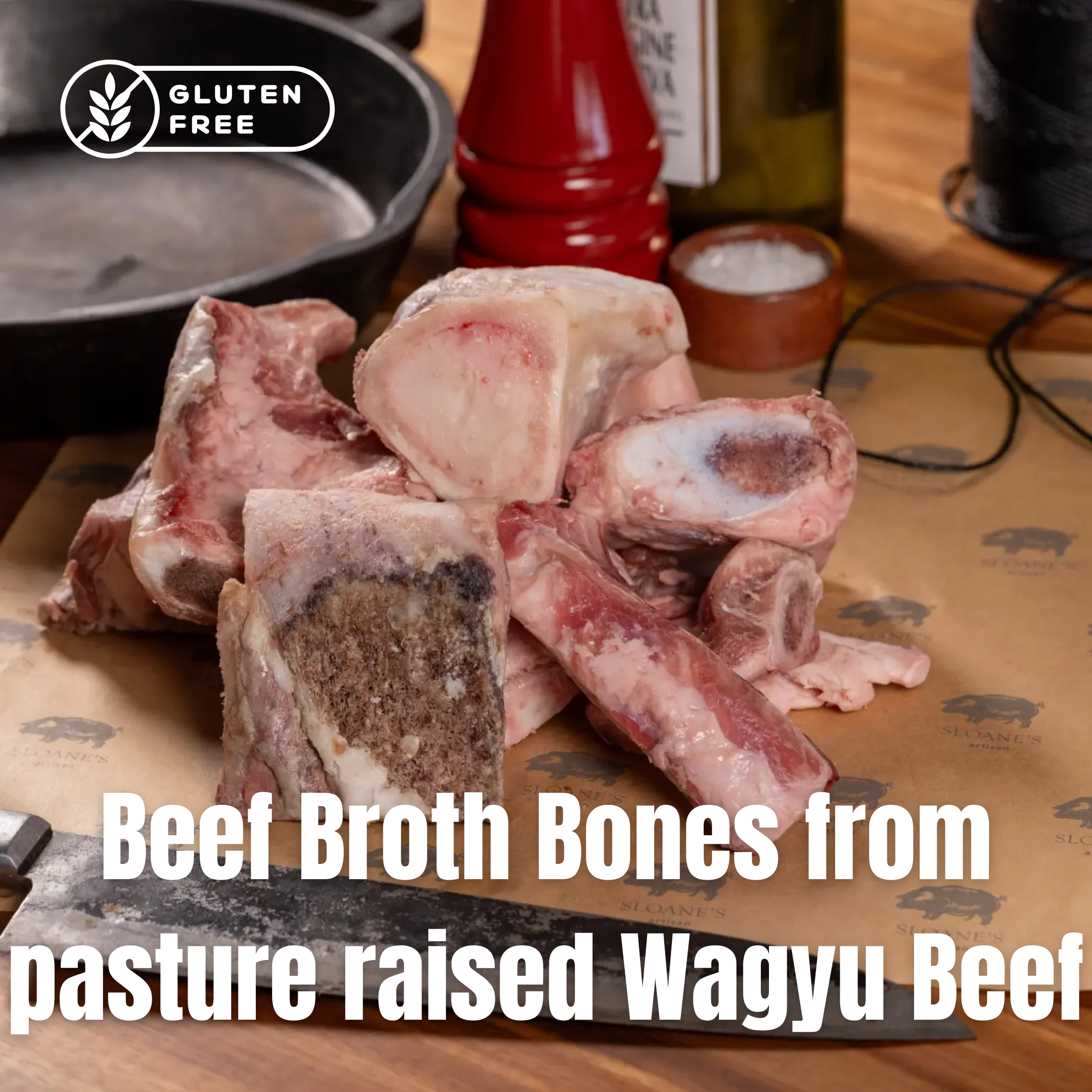 Free Range Beef Broth Bones